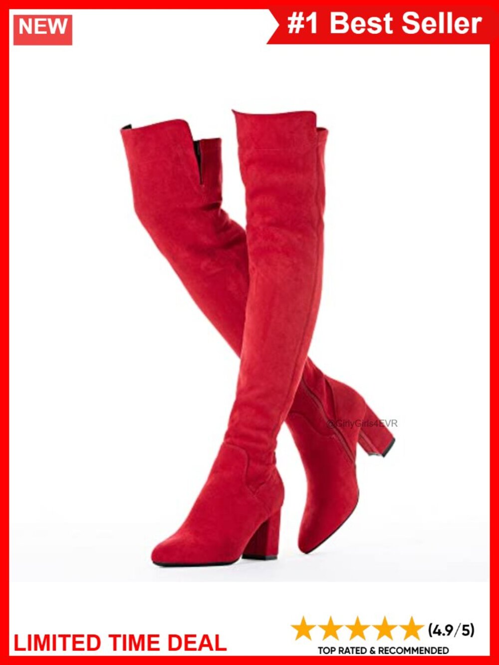 Over The Knee Faux Suede Thigh High Block Heel Pull On Boots